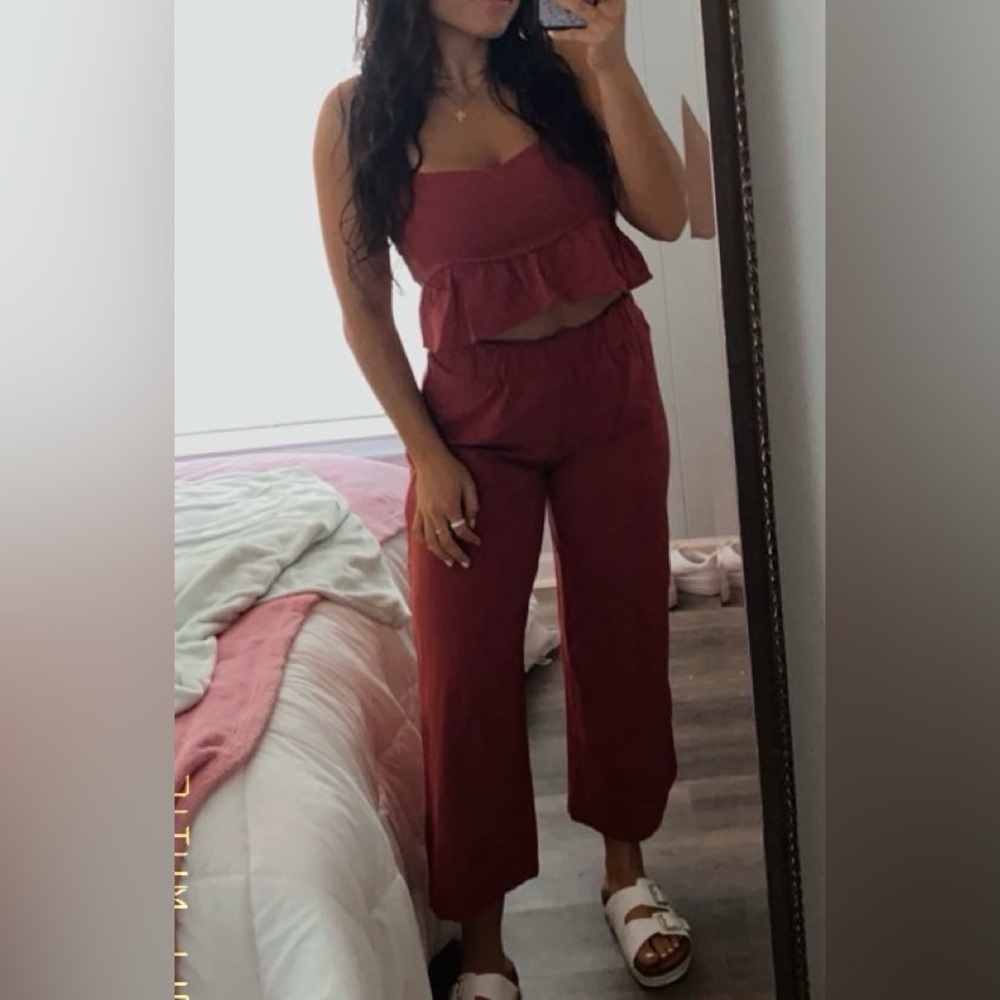 SHEIN Burgundy Tank